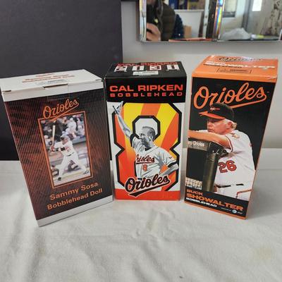 3 Baltimore Orioles Bobbleheads Cal Ripken Jeff Conine Tejada