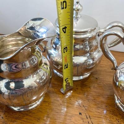 Three Piece Argentine Sterling Cream and Sugar Set (450 grams)