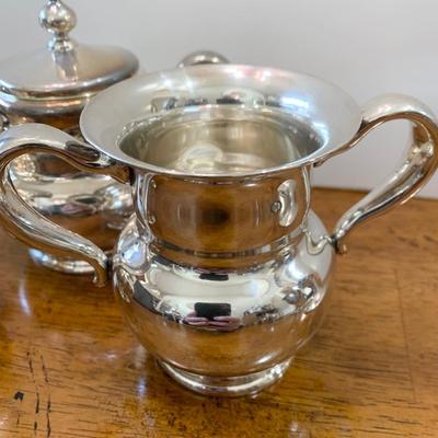 Three Piece Argentine Sterling Cream and Sugar Set (450 grams)