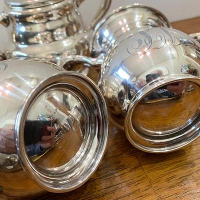 Three Piece Argentine Sterling Cream and Sugar Set (450 grams)
