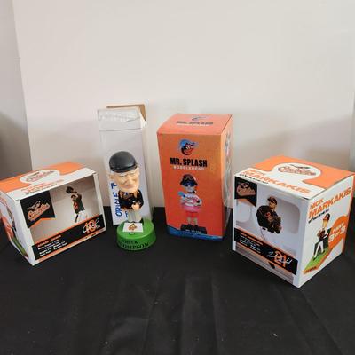 Baltimore Orioles Bobbleheads Adams Jones, Chuck Thompson, Mr Splash, Markakis