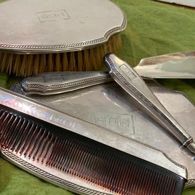 Vintage Sterling Vanity Set