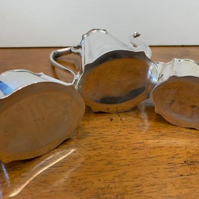 Three Piece Silverplate Mini Tea Set - Hallmarked
