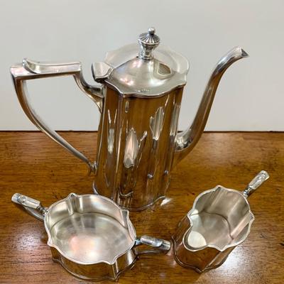 Three Piece Silverplate Mini Tea Set - Hallmarked