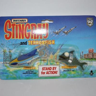 Stingray and Terrorfish 4" Figures - 1992 Matchbox New on Card