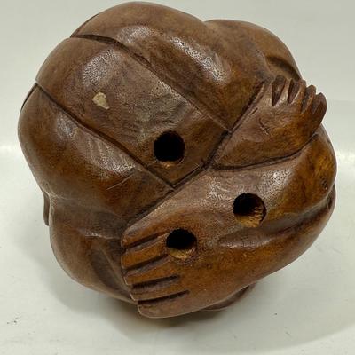 Hand-carved Wooden Sculpture - Weeping Buddha or Weeping Yogi