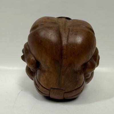 Hand-carved Wooden Sculpture - Weeping Buddha or Weeping Yogi