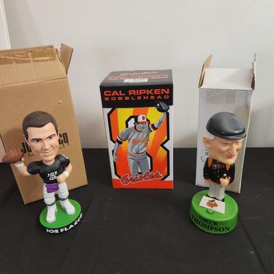 Baltimore Ravens Orioles Bobbleheads Flaco Ripken Thompson
