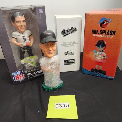 Baltimore Ravens Orioles Bobbleheads Flaco Ripken Mr. Splash