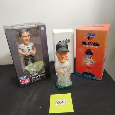 Baltimore Ravens Orioles Bobbleheads Flaco Ripken Mr. Splash