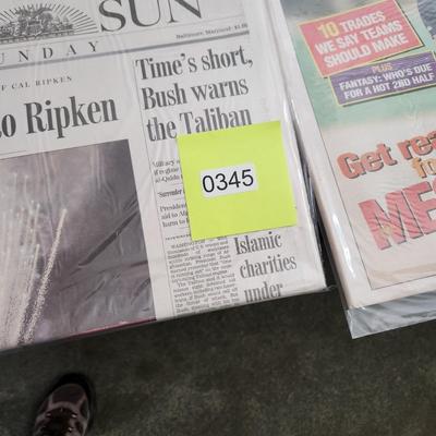 Large collection of Newspapers Magazines Covering the Colts Cal Ripken + other Baltimore Events