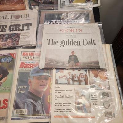 Large collection of Newspapers Magazines Covering the Colts Cal Ripken + other Baltimore Events