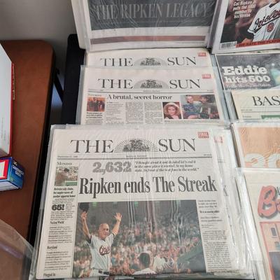Large collection of Newspapers Magazines Covering the Colts Cal Ripken + other Baltimore Events