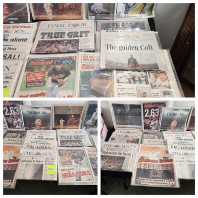Large collection of Newspapers Magazines Covering the Colts Cal Ripken + other Baltimore Events