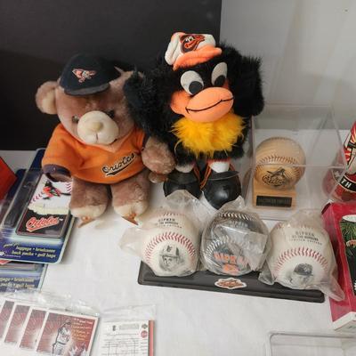 Large Maryland Sports Collectable Lot Ripken Wheaties, Vintage Oriole Bird Coke Bottles , Orioles & Terps Wood balls , Ripken...