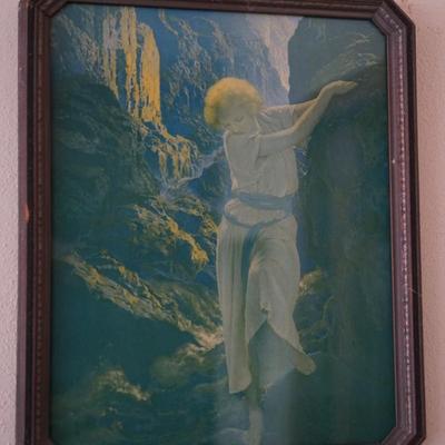 MAXFIELD PARRISH "THE CANYON" 1923 PRINT IN ART DECO FRAME