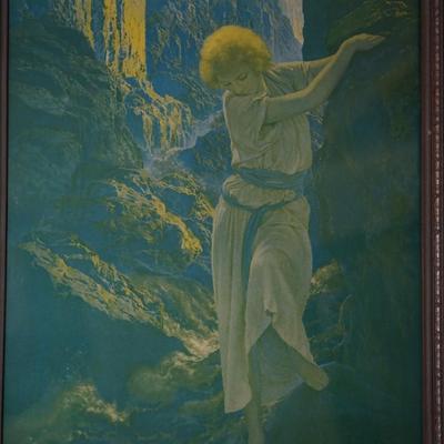 MAXFIELD PARRISH "THE CANYON" 1923 PRINT IN ART DECO FRAME