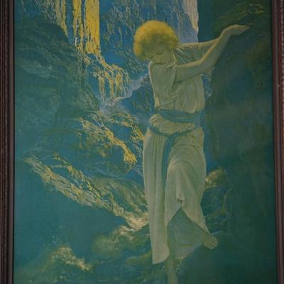 MAXFIELD PARRISH "THE CANYON" 1923 PRINT IN ART DECO FRAME