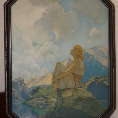 MAXFIELD PARRISH VINTAGE PRINT "MORNING"
