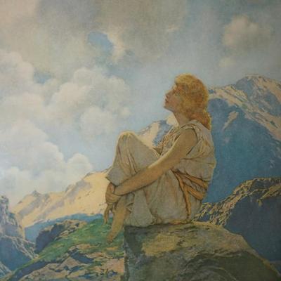 MAXFIELD PARRISH VINTAGE PRINT "MORNING"