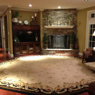 Custom made hand tufted Octagon 14.7 x 14.7 area rug