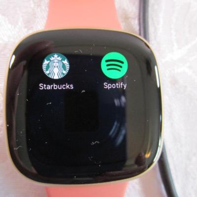 Fitbit Versa III smart watch with charger