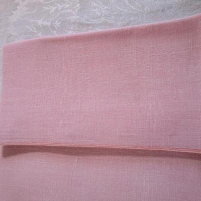 6 woven linen pink napkins