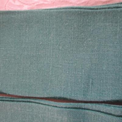 3 green linen napkins