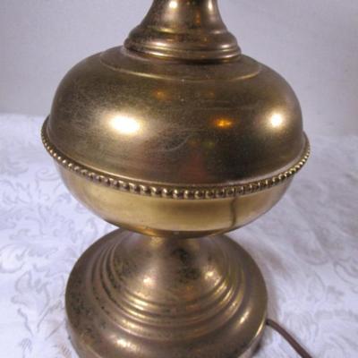 Vintage brass-tone metal lamp