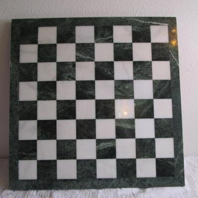 Vintage polished Marble chessboard/checkerboard