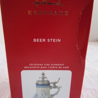 New in box Hallmark beer stein Christmas ornament