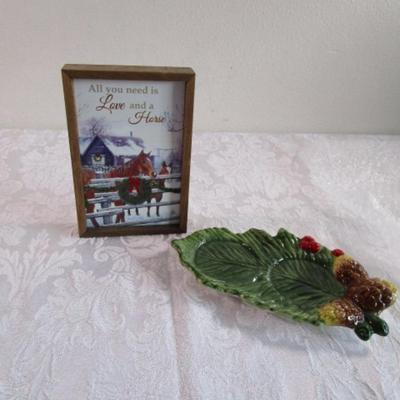 Christmas plaque & tree dish