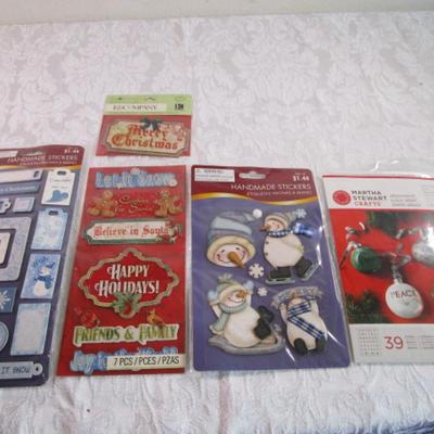 Christmas handmade stickers, adhesive stencil