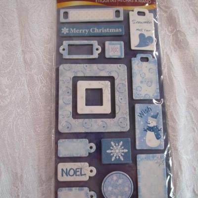 Christmas handmade stickers, adhesive stencil