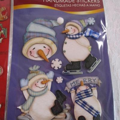 Christmas handmade stickers, adhesive stencil