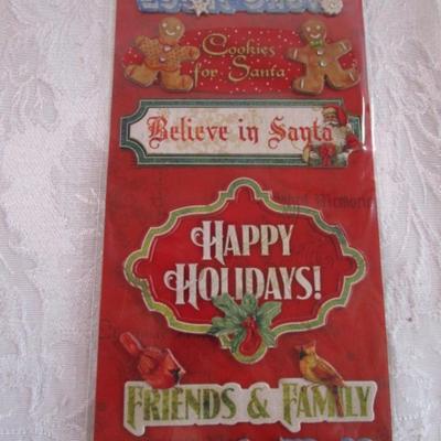 Christmas handmade stickers, adhesive stencil