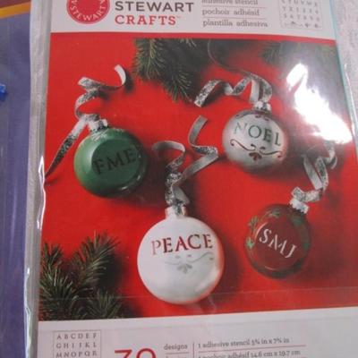 Christmas handmade stickers, adhesive stencil