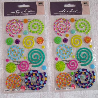 Dimensional stickers for scrapbooking