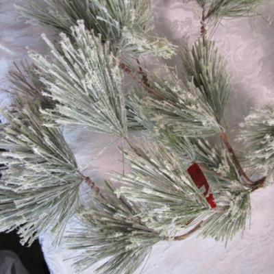8 pine boughs, some with pinecones, some frosted