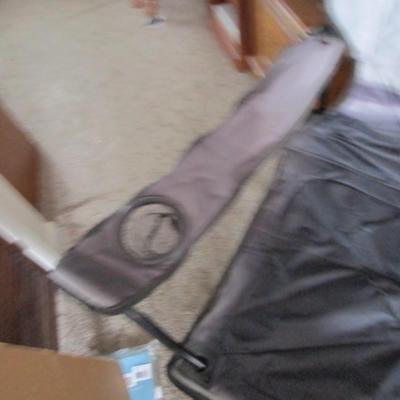 Coleman folding camp chair, gray & black