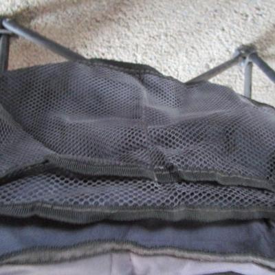 Coleman folding camp chair, gray & black
