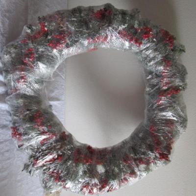 New Large 32" Christmas wreath & wreath hanger