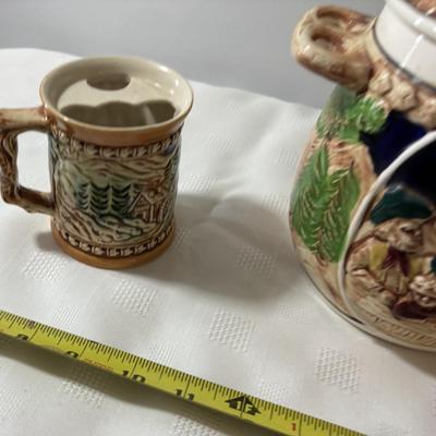 Vintage Royal Sealy German Style Humidor and Pipe Holder and Beer Stein Mustache Cup