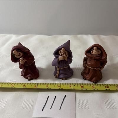 Vintage Friar Folk Monk Figures