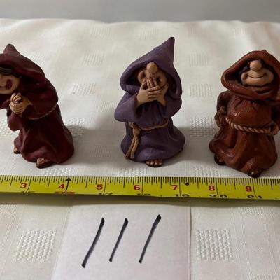 Vintage Friar Folk Monk Figures