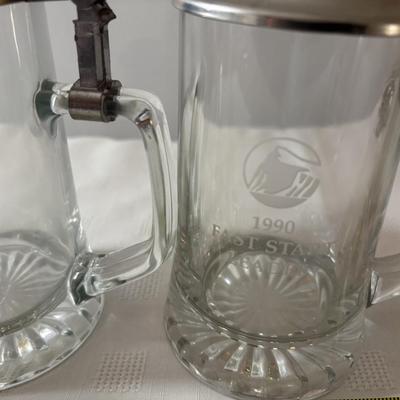 Vintage 1990s Glass Steins