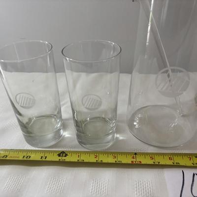 Vintage Glass and Pitcher Set