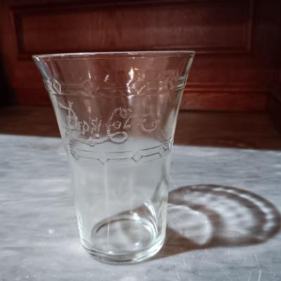 5 UNIQUE PEPSI COLA GLASSES AND A PEPSI TRAY