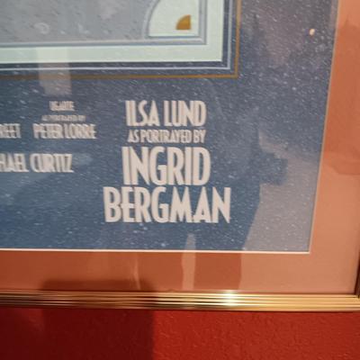 CASABLANCA FRAMED MOVIE POSTER