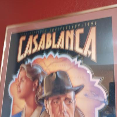 CASABLANCA FRAMED MOVIE POSTER